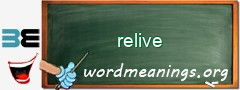 WordMeaning blackboard for relive